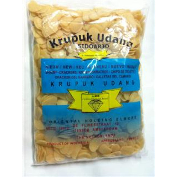 Golden Diamond Krupuk Udang 2x3cm 1kg / 金钻石牌圆形虾片  2x3cm 1kg