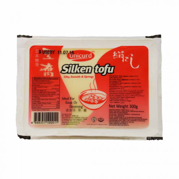 Unicurd Silken Tofu Red Soft (T01) / 统一日本嫩滑豆腐 300g
