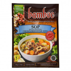 Bamboe Bumbu Sop (Instant Spices For Chicken/Beef/Oxtail Soup) 49g