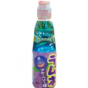 Hatakosen Ramune Soda Blueberry Carbonated Drink 200ml / ハタ鉱泉　ラムネ　ブルーベリー味　200ml