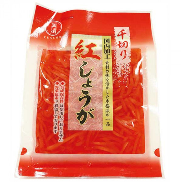 Tencho Red Ginger Strips 60g / 天長 紅しょうが（千切り） 60g