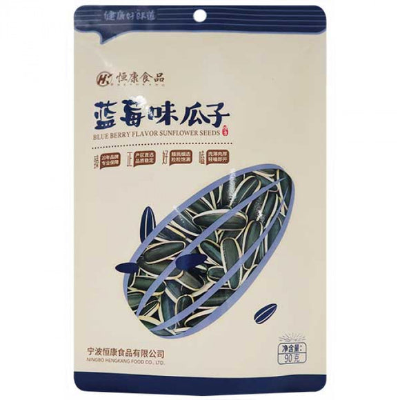 HK Sunflower Seeds Blueberry Flavour (with sugar and sweeteners) 90g / 恒康蓝莓味瓜子 90g