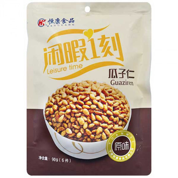 HK Peeled Sunflower Seeds Original (with sugar and sweetener) 90g 6pc / 恒康闲暇一刻瓜子仁 90g 6pc
