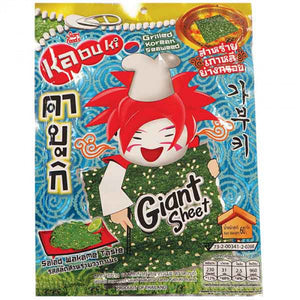 Kabuki Grilled Seaweed Giant Sheet Salad Wakame Taste 60g / 泰国小老板烤海苔 裙带菜味 60克