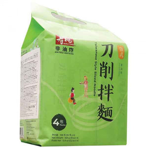 SSF Taiwan Style Sliced Noodles Shallot Oil F 4x92g / 寿桃牌 方便刀削面葱油味 4x92g