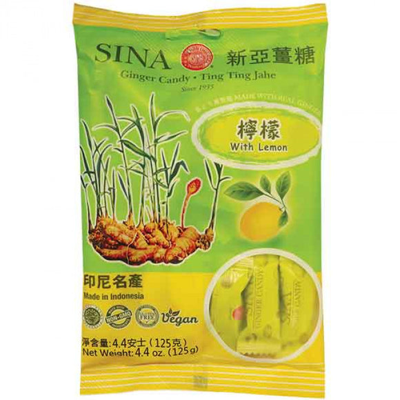 SINA Ginger Candy with Lemon 125g (Vegan) / 新亚姜糖 柠檬味