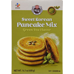 CJ Beksul Sweet Pancake Mix Green Tea 400g / 韩国绿茶煎饼粉 400克