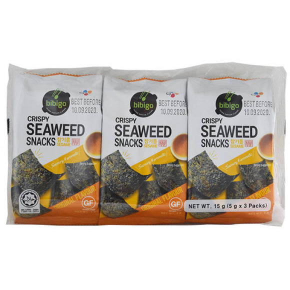 CJ Bibigo Crispy Seaweed Sesame Flavour 3x15g