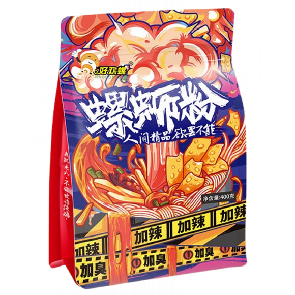 Hao Huan Luo Extra Spicy Rice Noodles 400g / 好欢螺螺蛳粉 加辣加臭版 400g